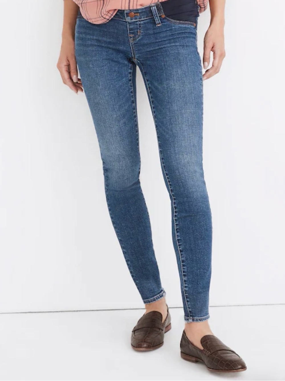 Madewell Maternity Mid-Blue Side Panel Skinny Jeans Size 27